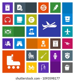 Modern, simple, colorful vector icon set with male, equipment, repair, page, notebook, fun, screwdriver, modern, dish, war, work, boy, dinner, plane, web, skating, food, meal, weapon, audio, pot icons