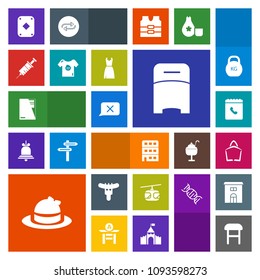 Modern, simple, colorful vector icon set with comfortable, transportation, clothing, home, food, blue, bag, hat, train, armchair, clinic, sign, internet, architecture, phone, double, document,  icons