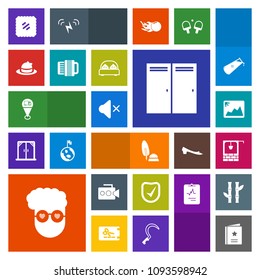 Modern, simple, colorful vector icon set with check, location, sound, mute, handle, hipster, volume, picture, stone, film, water, favorite, fashion, letter, door, security, black, clothing, post icons