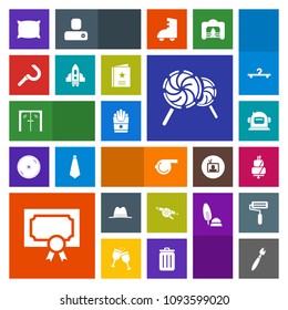 Modern, simple, colorful vector icon set with entrance, diploma, achievement, pie, agriculture, helmet, soft, white, science, pillow, whistle, hat, sickle, cake, astronaut, farming, sport, candy icons