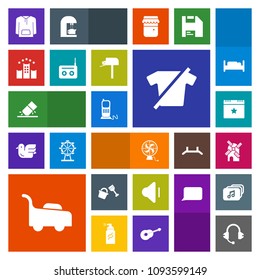 Modern, simple, colorful vector icon set with microphone, radio, sound, volume, telephone, up, bed, hotel, electricity, rubber, fashion, sign, vacation, star, white, wind, media, shirt, business icons