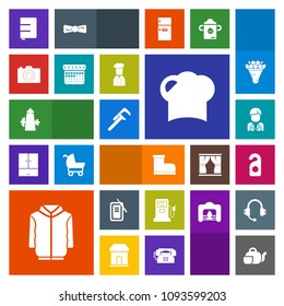 Modern, simple, colorful vector icon set with ink, hotel, leather, inkstone, photography, man, motel, fashion, kitchen, paper, privacy, male, gas, repair, suzuri, label, boy, chef, page, style icons