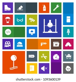 Modern, simple, colorful vector icon set with kid, fruit, dessert, cute, hot, outdoor, change, tool, technology, map, ice, balloon, space, chemistry, laboratory, child, pin, replacement, full icons