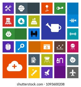 Modern, simple, colorful vector icon set with bow, grill, sweet, tool, boat, houseboat, kid, technology, airplane, sign, cloud, travel, lock, account, space, doughnut, gardening, equipment, web icons