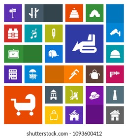 Modern, simple, colorful vector icon set with scale, transportation, reparation, street, equipment, send, space, safety, train, van, technology, room, carriage, transport, industrial, shopping icons