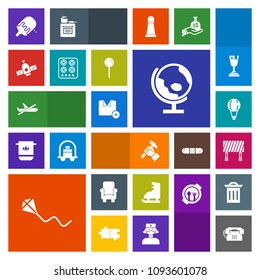 Modern, simple, colorful vector icon set with armchair, street, chair, parachute, map, globe, travel, kite, ice, foreman, sign, white, fun, jump, industry, communication, parachuting, background icons