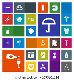 Modern, simple, colorful vector icon set with pepper, red, cut, spice, teapot, gardening, divider, hot, medicine, engineering, seasoning, tool, technology, percussion, timetable, tea, breakfast icons