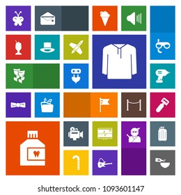 Modern, simple, colorful vector icon set with mouthwash, handle, beauty, potato, vegetable, kitchen, peeler, heart, health, flower, wine, video, industry, equipment, dental, nature, food, film icons