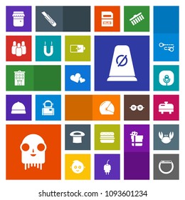 Modern, simple, colorful vector icon set with home, biker, monster, hat, cone, street, radio, music, space, sound, equipment, heart, sign, background, rider, romance, jar, fiction, ufo, food icons