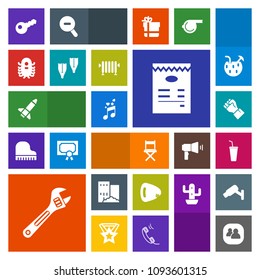 Modern, simple, colorful vector icon set with sea, hammer, cold, concept, house, alien, musical, juice, building, rocket, underwater, human, summer, key, tool, ufo, note, guitar, hand, launch icons