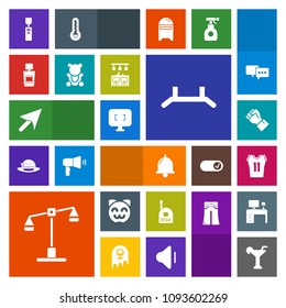 Modern, simple, colorful vector icon set with people, judge, ring, call, web, alarm, machine, concept, game, scan, martini, technology, sign, up, finger, kitty, law, bell, justice, hand, child icons