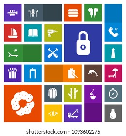 Modern, simple, colorful vector icon set with summer, piece, chair, kitchen, cake, asian, trumpet, bulb, energy, paddle, food, strategy, nature, cutlery, oar, asia, sign, sweet, sunbed, umbrella icons