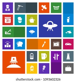 Modern, simple, colorful vector icon set with bag, direction, highway, spaceship, seafood, fan, sensu, old, astronaut, object, mobile, phone, male, drink, style, move, telephone, car, tow, boy icons