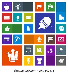 Modern, simple, colorful vector icon set with man, dental, sandwich, restaurant, technology, male, chat, space, alien, dessert, watch, time, ufo, cake, game, gadget, clothes, art, fiction, sweet icons