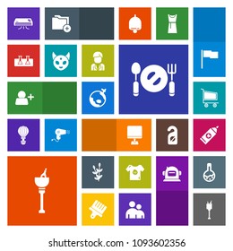 Modern, simple, colorful vector icon set with kid, internet, knife, test, alien, agriculture, drink, wheat, add, alcohol, sign, air, flight, spoon, health, harvest, clothes, world, cart, pc, ice icons