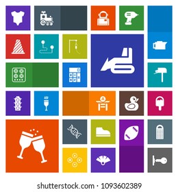 Modern, simple, colorful vector icon set with house, japanese, footwear, japan, taiko, security, equipment, bulldozer, fashion, baby, sign, mailbox, gas, machinery, red, message, mail, industry icons