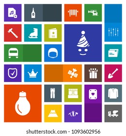 Modern, simple, colorful vector icon set with sport, mixer, fashion, hammer, work, sign, grocery, concrete, energy, bulb, light, transportation, market, birthday, paper, ice, document, add, bus icons