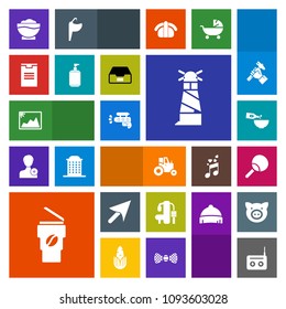 Modern, simple, colorful vector icon set with image, agriculture, play, beacon, frame, hot, drink, lighthouse, tennis, sign, table, media, dinner, web, field, fitness, restaurant, gun, farm, sea icons