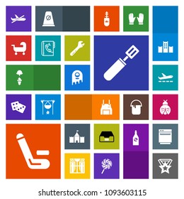 Modern, simple, colorful vector icon set with medal, ufo, uniform, plane, monster, business, chef, file, flight, phone, airport, book, kitchen, sweet, cricket, fly, space, fiction, airplane, pan icons