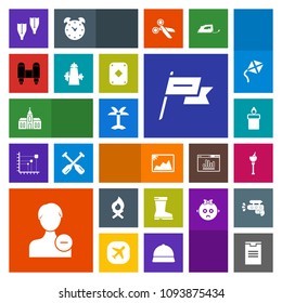 Modern, simple, colorful vector icon set with fireplace, flame, campfire, alcohol, flipper, architecture, ice, avatar, fashion, delete, wax, hot, church, wind, religious, patriotism, style, wine icons