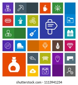 Modern, simple, colorful vector icon set with user, business, profile, clothing, guitar, direction, dental, mediterranean, heater, healthy, song, gem, olive, employee, employer, diamond, job icons