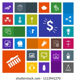 Modern, simple, colorful vector icon set with outdoor, laptop, trumpet, pub, clinic, dentistry, beautiful, bubble, computer, light, chat, camp, bouquet, usd, sign, stroke, message, dollar, hot icons