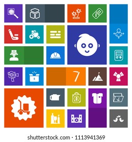 Modern, simple, colorful vector icon set with care, tool, price, sale, spanner, delivery, health, safety, cooler, button, baby, childhood, bag, magnifier, equipment, dove, construction, drink icons