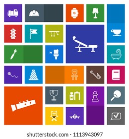 Modern, simple, colorful vector icon set with seat, chair, room, crash, comfortable, modern, window, national, education, home, green, toilet, bathroom, flag, xray, wc, destruction, music, book icons