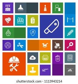 Modern, simple, colorful vector icon set with boat, cloud, printer, foreman, photo, nature, construction, helmet, cycle, child, knife, spring, white, duck, transportation, industry, floral, baby icons