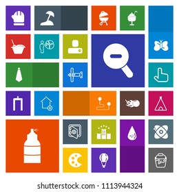 Modern, simple, colorful vector icon set with hotel, airplane, security, destination, fashion, click, container, safe, outdoor, map, safety, pointer, military, bucket, adventure, bed, meeting icons