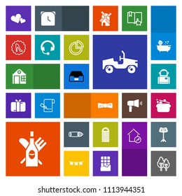 Modern, simple, colorful vector icon set with real, astronaut, environment, data, red, cosmos, grater, heart, nature, car, gun, document, alcohol, bow, weapon, space, estate, kitchen, fashion icons