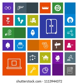 Modern, simple, colorful vector icon set with profile, sign, restaurant, decoration, money, bottle, newborn, food, web, pump, baby, beauty, furniture, home, toy, gym, pictogram, contract, dollar icons