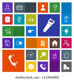 Modern, simple, colorful vector icon set with poker, email, boot, delete, internet, guitar, game, leisure, food, animal, sport, builder, phone, account, telephone, construction, user, cooking icons