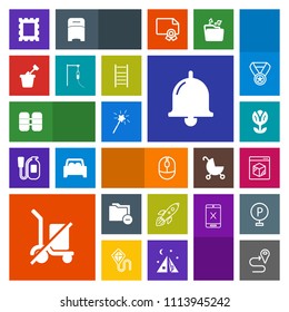 Modern, simple, colorful vector icon set with frame, computer, tank, document, photo, ring, bell, border, equipment, rocket, call, shipping, scale, folder, spring, map, cylinder, internet, send icons