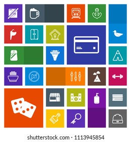 Modern, simple, colorful vector icon set with seasoning, home, equipment, fitness, salt, card, plastic, decoration, cap, banking, casino, travel, outdoor, flower, cinema, pepper, technology, hat icons