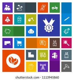 Modern, simple, colorful vector icon set with bucket, mobile, style, coffee, coin, truck, cup, search, shop, human, investment, construction, find, footwear, finance, award, tipper, cafe, , man icons