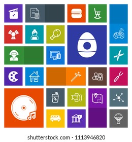 Modern, simple, colorful vector icon set with cell, album, bear, dinner, jump, pruning, toy, garden, cocktail, juice, asian, extreme, wand, wizard, magic, technology, magician, knife, beautiful icons