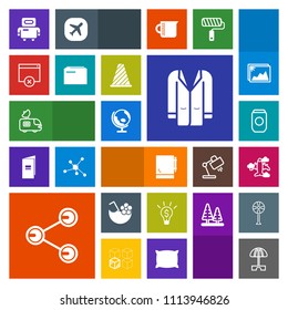 Modern, simple, colorful vector icon set with drink, planet, aluminum, sign, social, notepad, summer, page, aircraft, style, metal, share, tin, television, cocktail, cyborg, robot, juice, glass icons