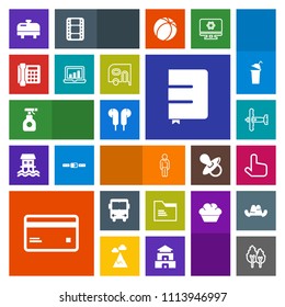 Modern, simple, colorful vector icon set with aircraft, pointer, heater, male, computer, music, pesticide, spray, file, communication, transportation, paper, blank, chemical, phone, boiler, tree icons