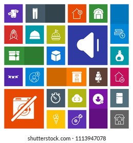 Modern, simple, colorful vector icon set with tomato, timer, cube, sandwich, nurse, real, chat, medical, care, clock, construction, house, dont, food, box, watch, music, healthcare, estate, time icons