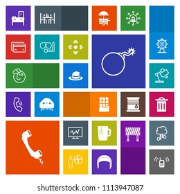 Modern, simple, colorful vector icon set with recycle, banking, style, medicine, clothing, tea, nuclear, call, fashion, hat, phone, communication, waste, falling, sweet, medical, diagnostic, bar icons