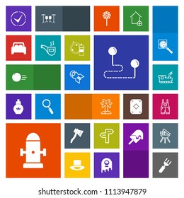 Modern, simple, colorful vector icon set with fun, pin, nuclear, fire, sport, direction, arrow, check, water, dinner, summer, sign, way, weapon, position, business, train, uniform, safety, spoon icons