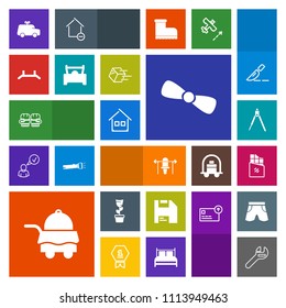 Modern, simple, colorful vector icon set with glove, estate, up, green, bed, home, plant, boxing, room, food, tool, car, bar, fitness, weight, architecture, service, bow, childhood, pull, hotel icons