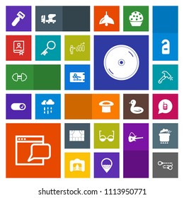 Modern, simple, colorful vector icon set with internet, success, tool, discount, theater, gym, hat, price, potato, call, development, equipment, key, workout, eyeglasses, security, eye, disk, cd icons