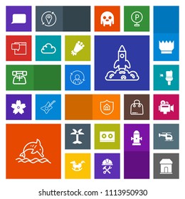 Modern, simple, colorful vector icon set with talk, film, bubble, protection, summer, house, speech, call, phone, chat, protect, public, shuttle, sale, restroom, wildlife, refresh, toilet, home icons