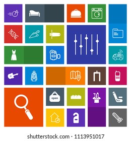 Modern, simple, colorful vector icon set with power, man, navigation, store, healthy, zoom, shovel, night, equality, location, fashion, office, communication, technology, shop, film, glass, food icons
