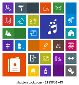 Modern, simple, colorful vector icon set with search, account, travel, sign, business, hand, chart, speech, craft, human, tree, template, exit, sound, chat, stationery, web, internet, music, pen icons