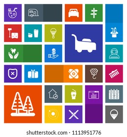 Modern, simple, colorful vector icon set with dental, work, home, healthy, science, cosmonaut, house, environment, universe, astronomy, stroke, spacesuit, tree, summer, dentist, space, grass icons