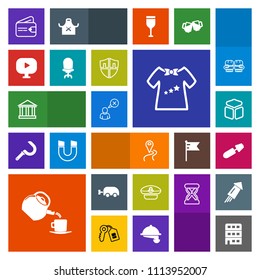 Modern, simple, colorful vector icon set with sky, sailor, cube, architecture, clothing, fashion, hat, black, greece, cash, cancel, mascara, drink, carriage, profile, map, clothes, video, brush icons