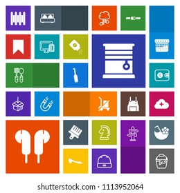 Modern, simple, colorful vector icon set with home, scale, clean, cloud, money, spoon, purse, chess, cash, finance, strategy, handle, music, electric, wall, restaurant, shipping, add, send, room icons